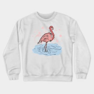 Flamingo watercolor sketch Crewneck Sweatshirt